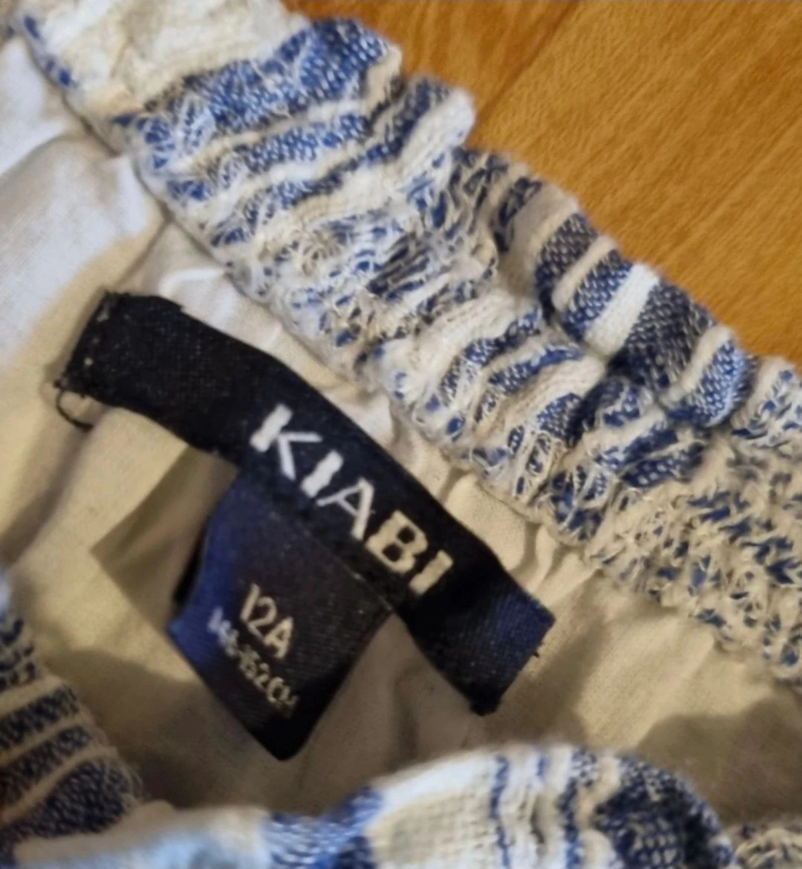 korte blauwe en witte gestreepte jurk kiabi maat 12 jaar – photo 2